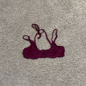 RVCA Women's Bikini Top - Deep Burgundy
